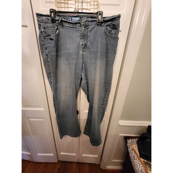 Duck Head Denim - Vintage Y2K Light Wash Bootcut Jeans Faded Duck Head  sz 20 Stretch Mid Rise